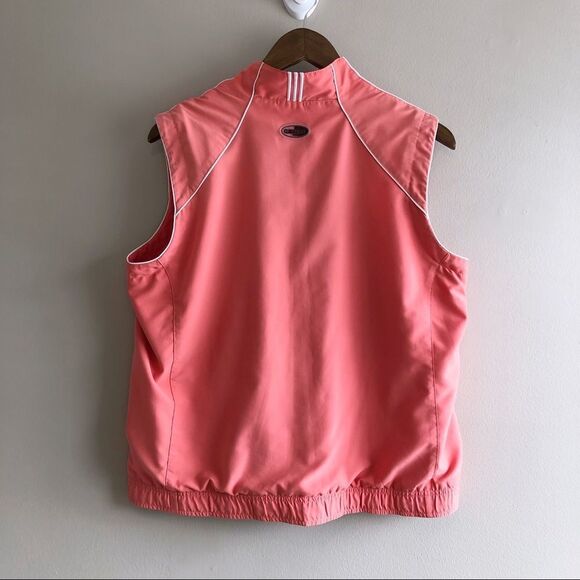 Adidas Retro Sporty Hiking Workout Sleeveless Zip Up Jacket Vest Top Pink - Picture 5 of 14